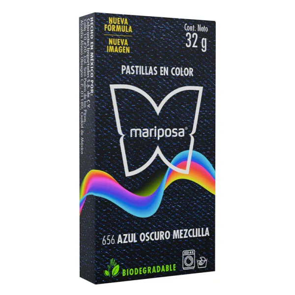 Colorante para ropa Azul oscuro mezclilla Mariposa