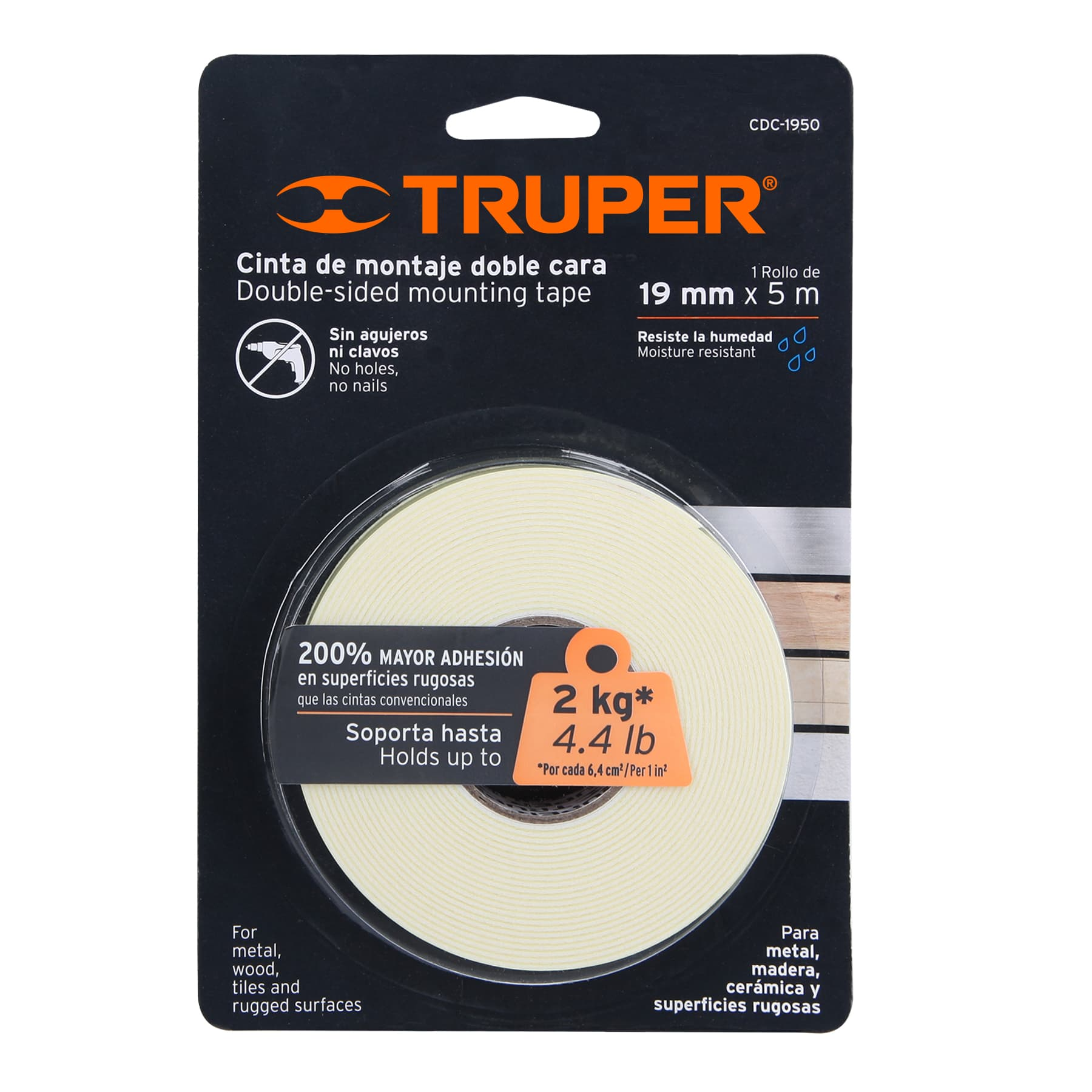 Cinta de doble cara 5 M Truper