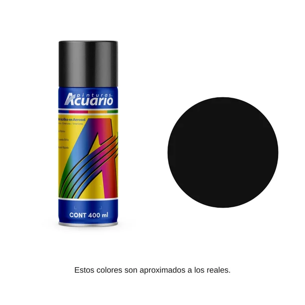 Aerosol Negro metalico Acuario