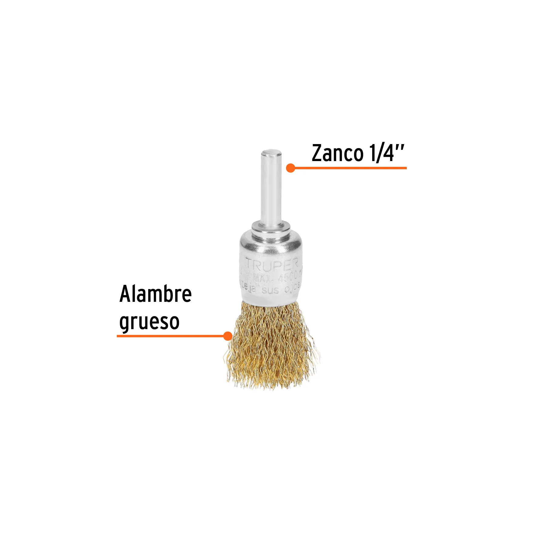 Carda de copa para taladro 3/4 " Truper