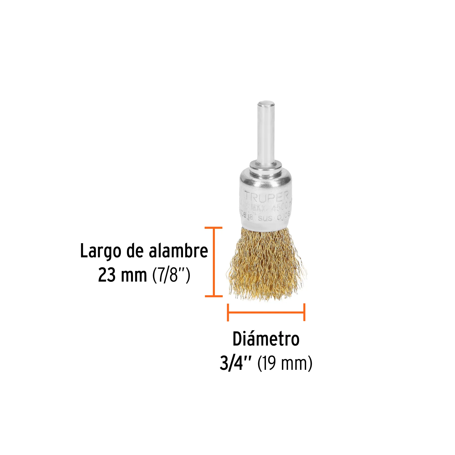 Carda de copa para taladro 3/4 " Truper