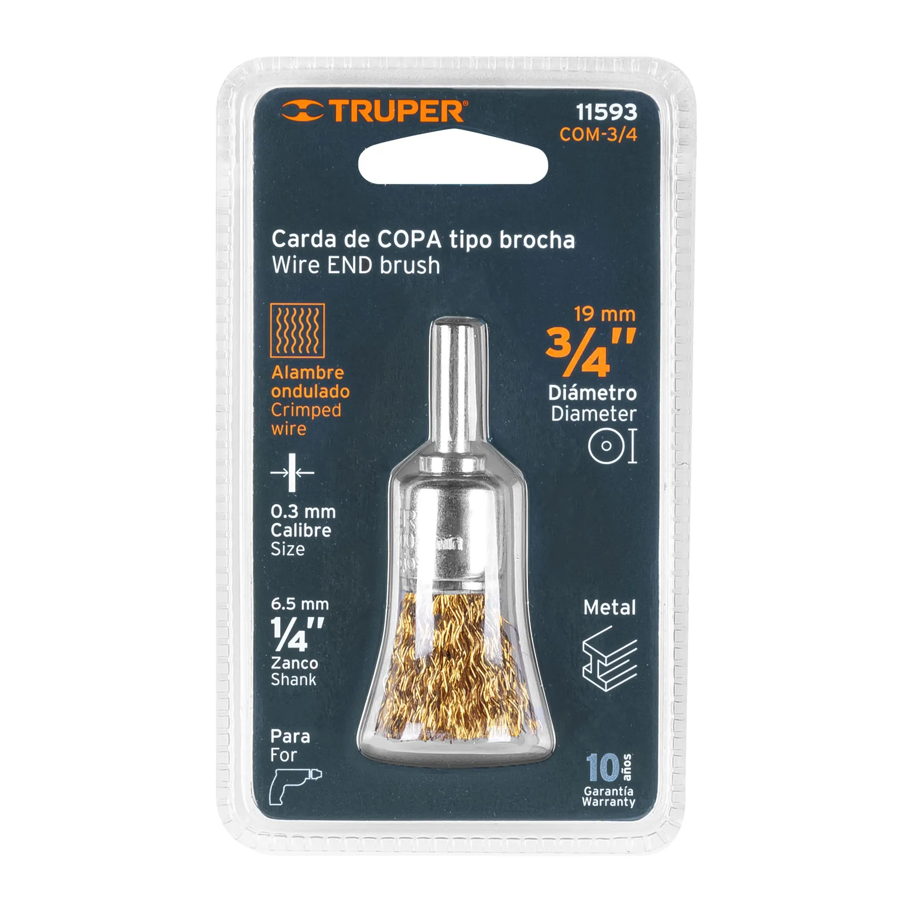 Carda de copa para taladro