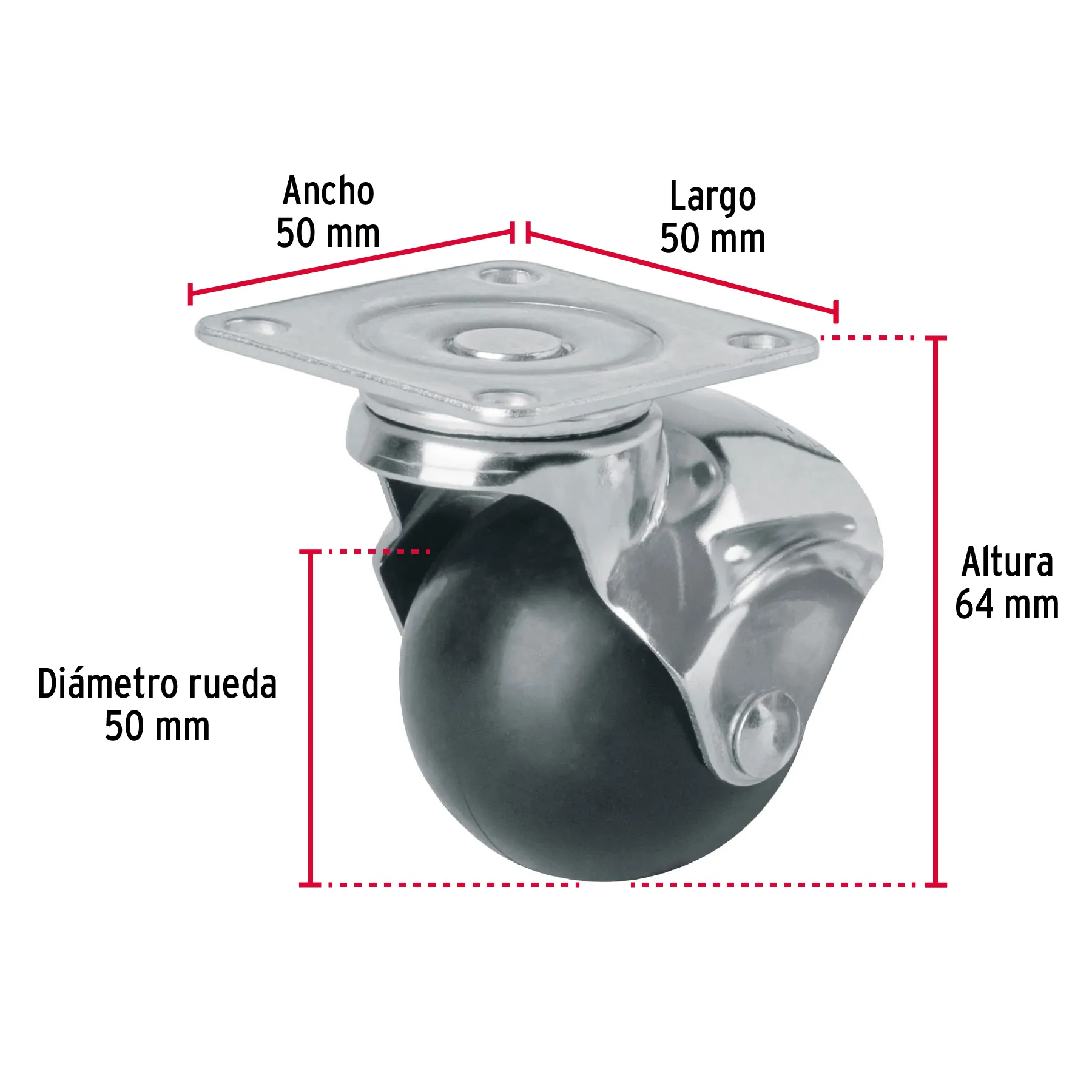 Rodaja esférica 2 " Fiero Placa giratoria