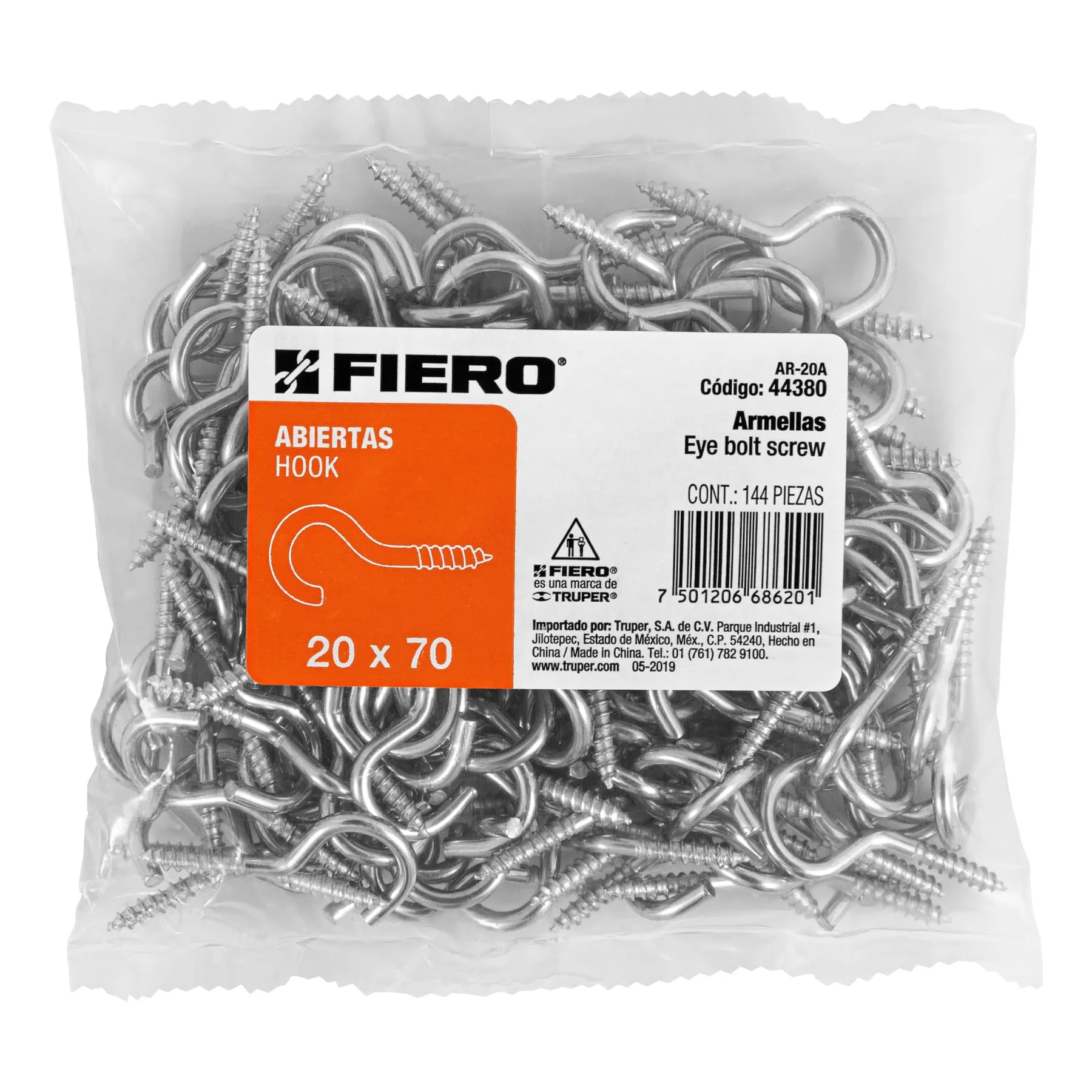 Armella 20 x 70 Fiero Abierta Bolsa (144 pz)