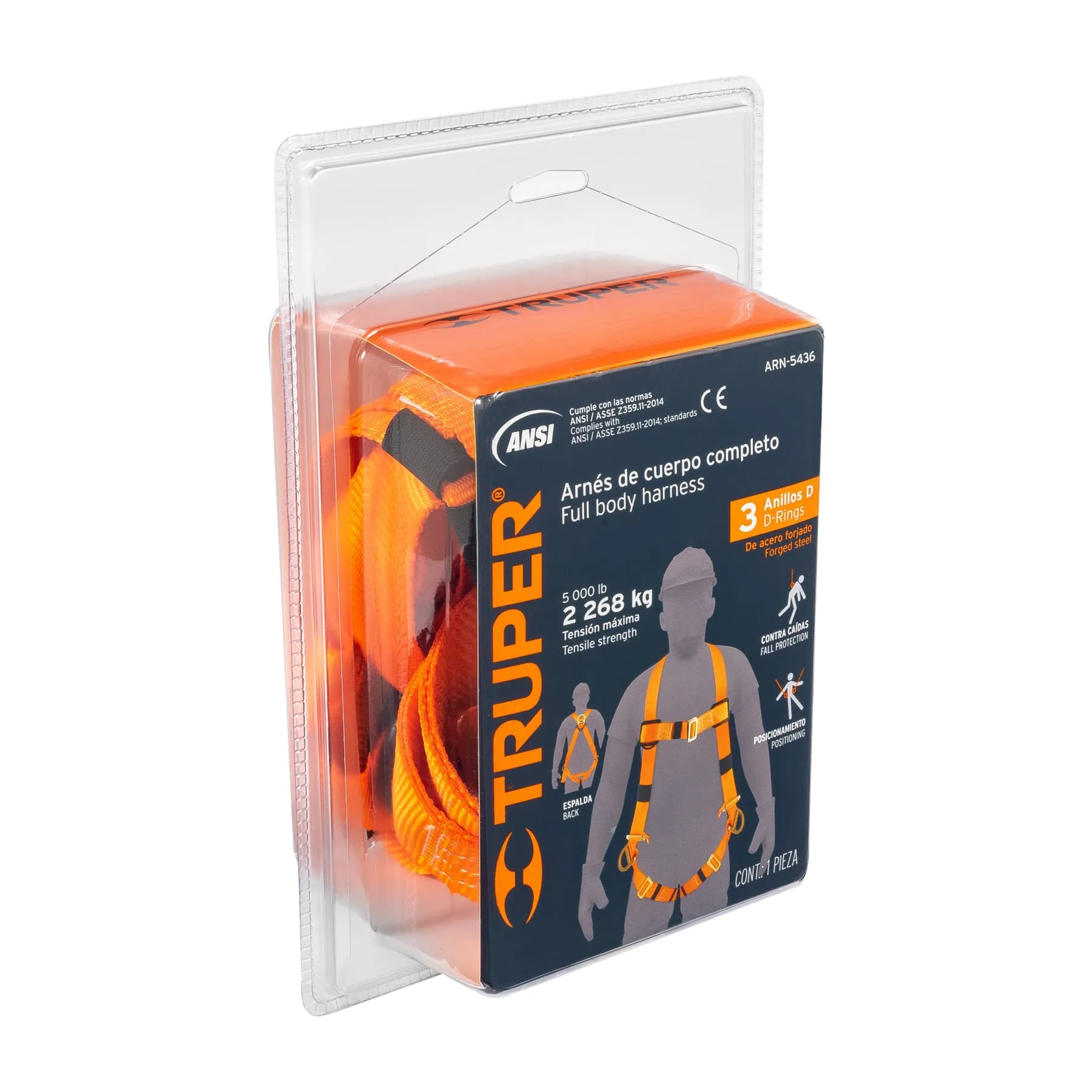 Arnés Truper 3 anillos De cuerpo completo D