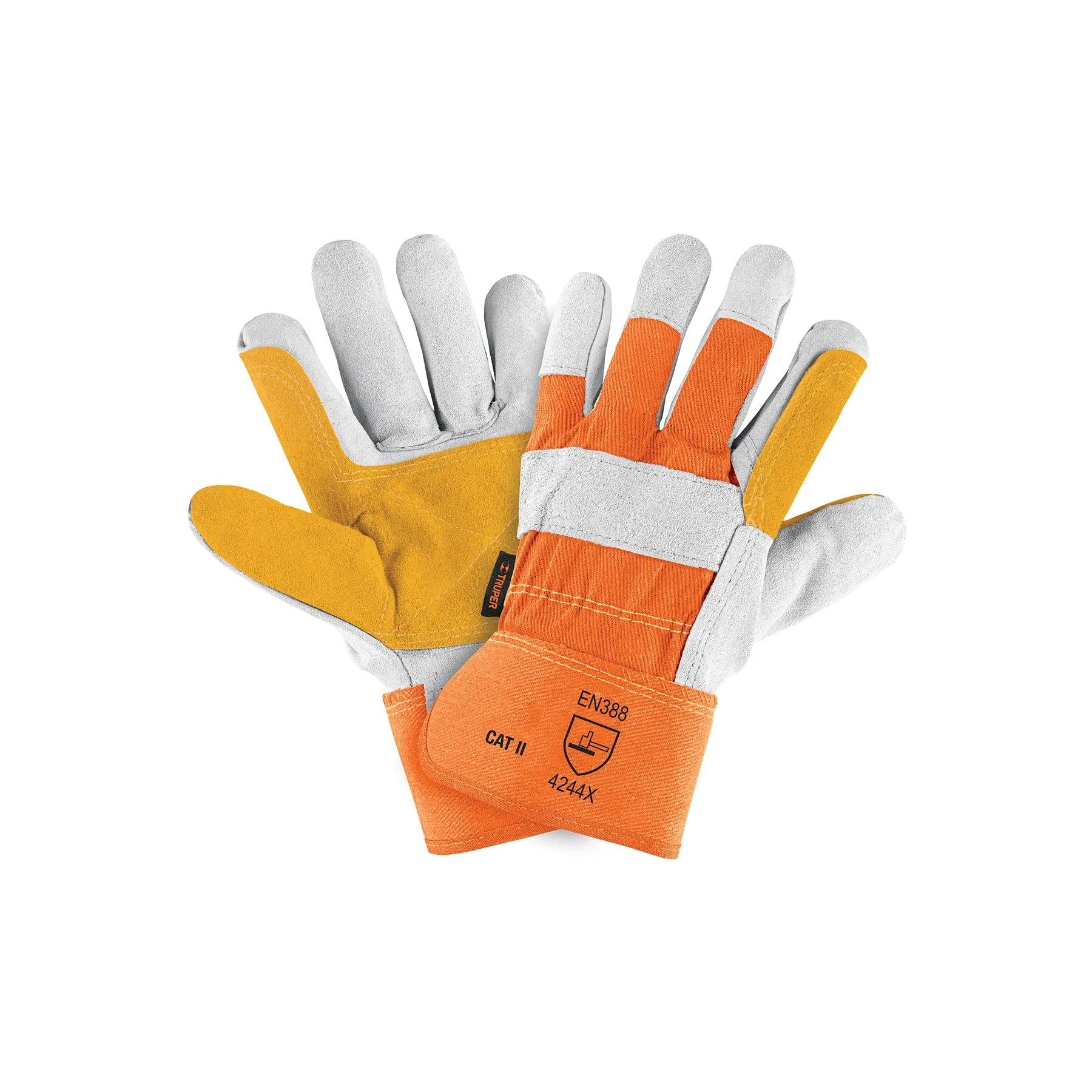 Guantes Truper De Carnaza Unitalla Reforzado