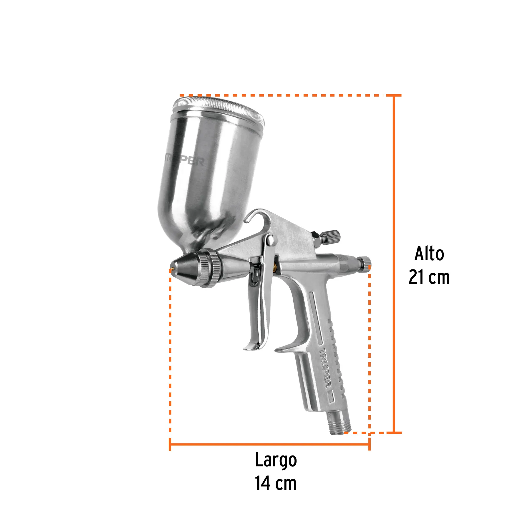 Pistola para pintar 130 ML Truper Compacta para retoque