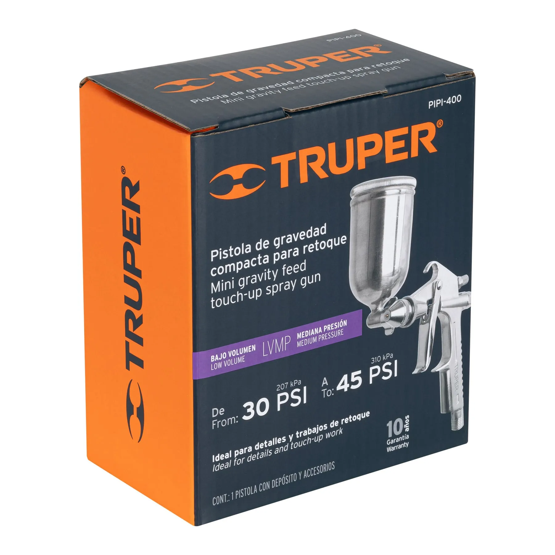 Pistola para pintar 130 ML Truper Compacta para retoque