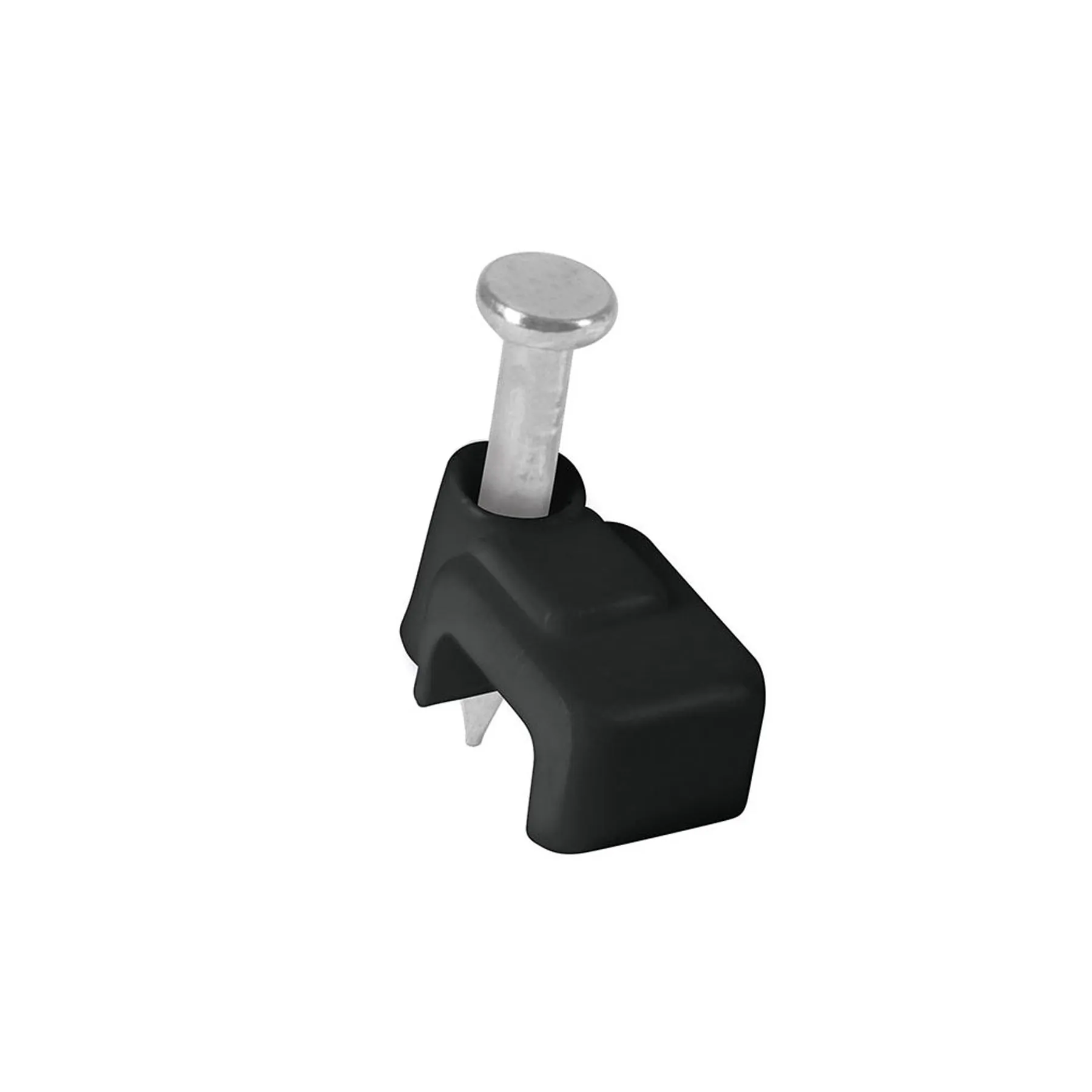 Grapas para cable Negra Volteck 3 x 6 mm Plana Por bolsa (20 pz)