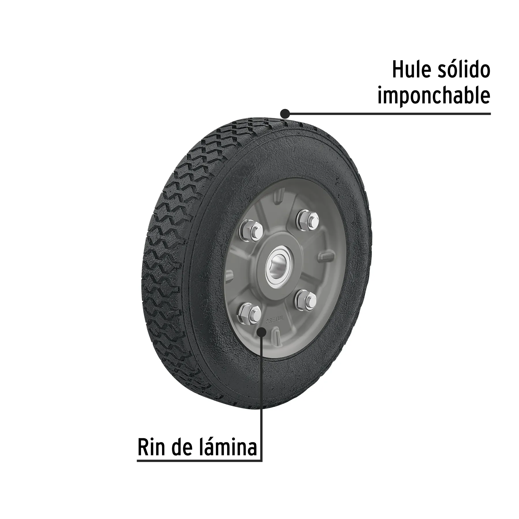 Rueda para diablo 9 " Pretul Doble balero