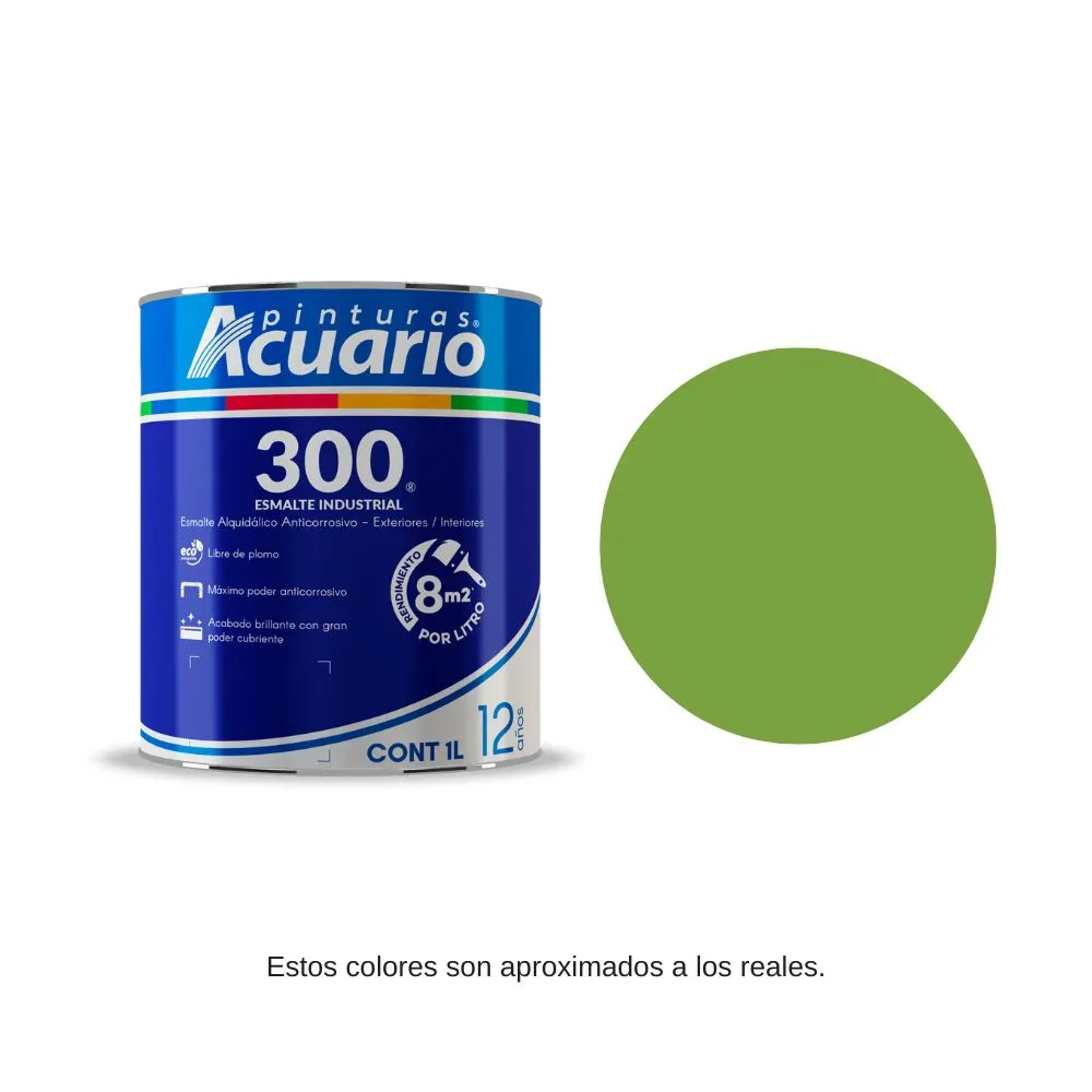 Pintura de esmalte Yerbabuena 1 L (1000 ml) Acuario 300