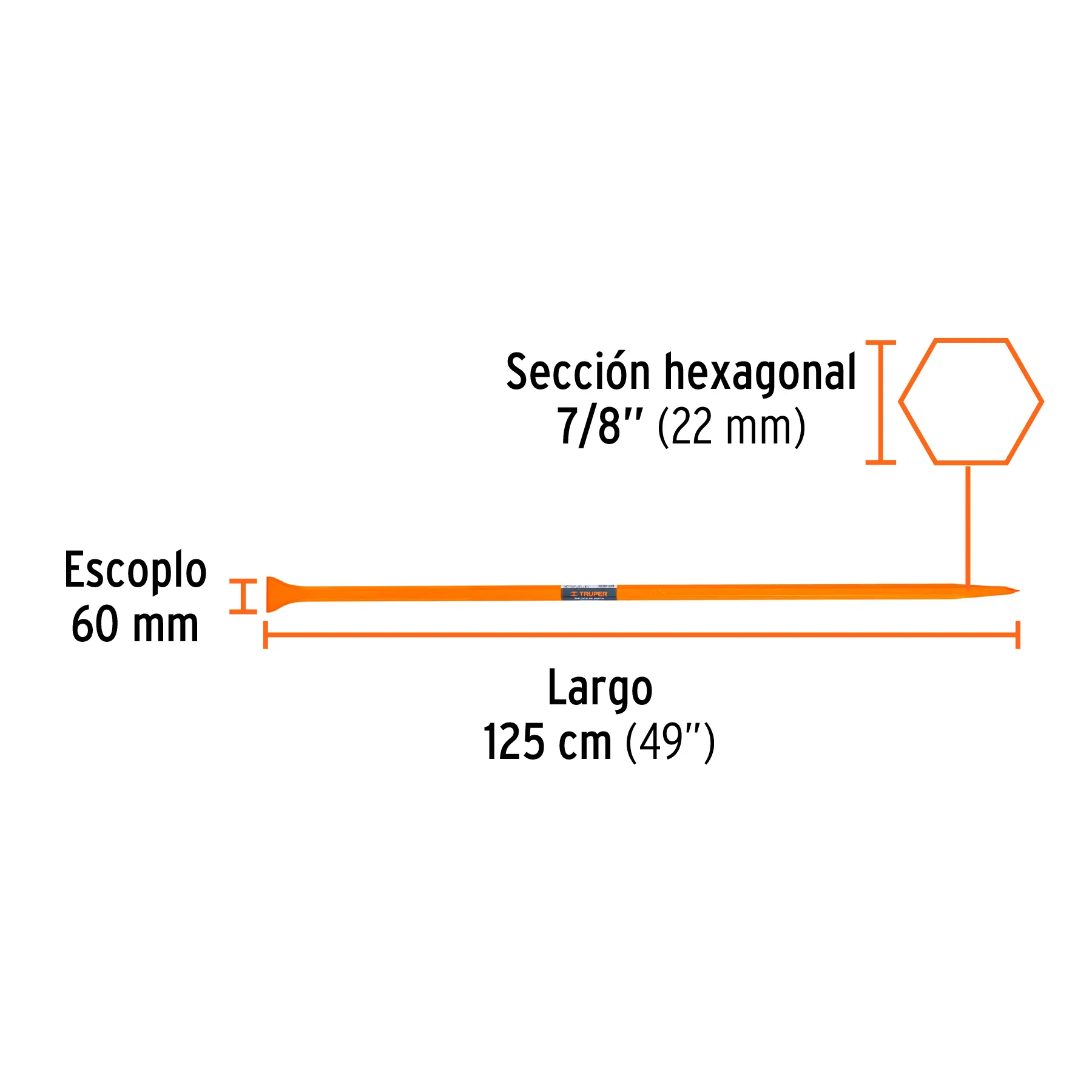 Barreta de punta 1.25 cm Truper