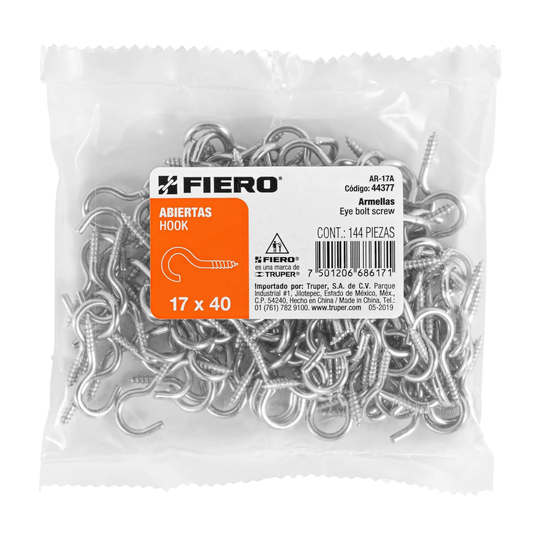 Armella 17 x 40 Fiero Abierta Bolsa (144 pz)